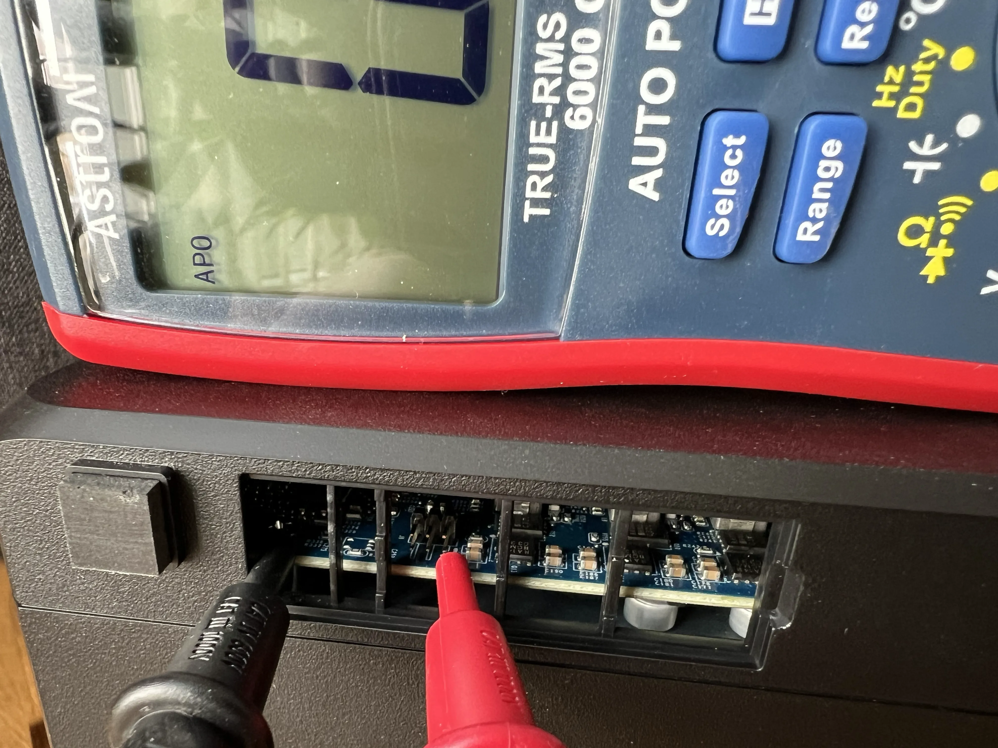 Figure 4. Identifying Ground Pin Using Multimeter on UART Debug Port